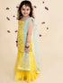 Girls Yellow Embroidered Kurti With Sharara With Dupatta